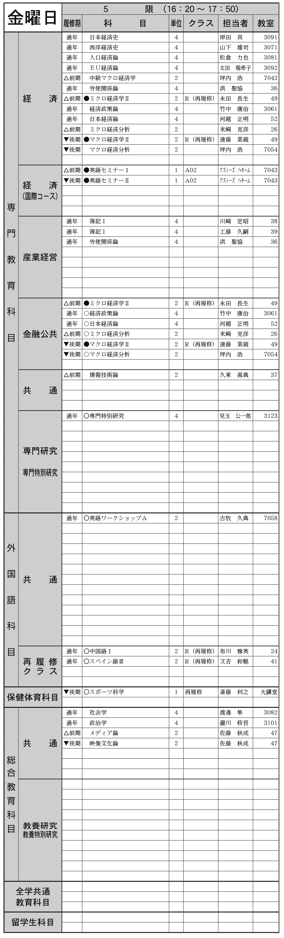 ３年生金曜日５限の画像