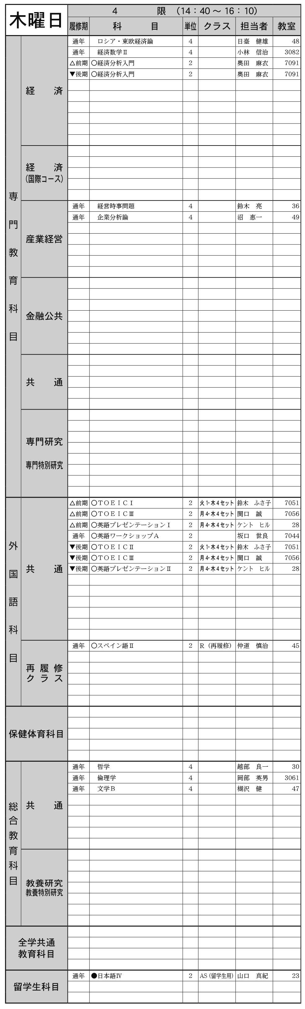 ３年生木曜日４限の画像
