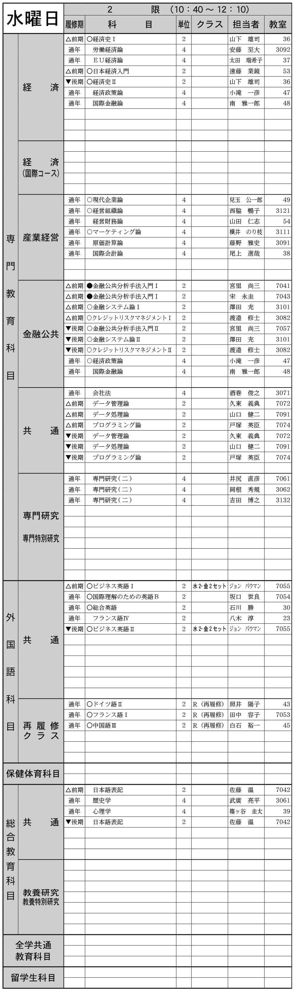 ３年生水曜日２限の画像