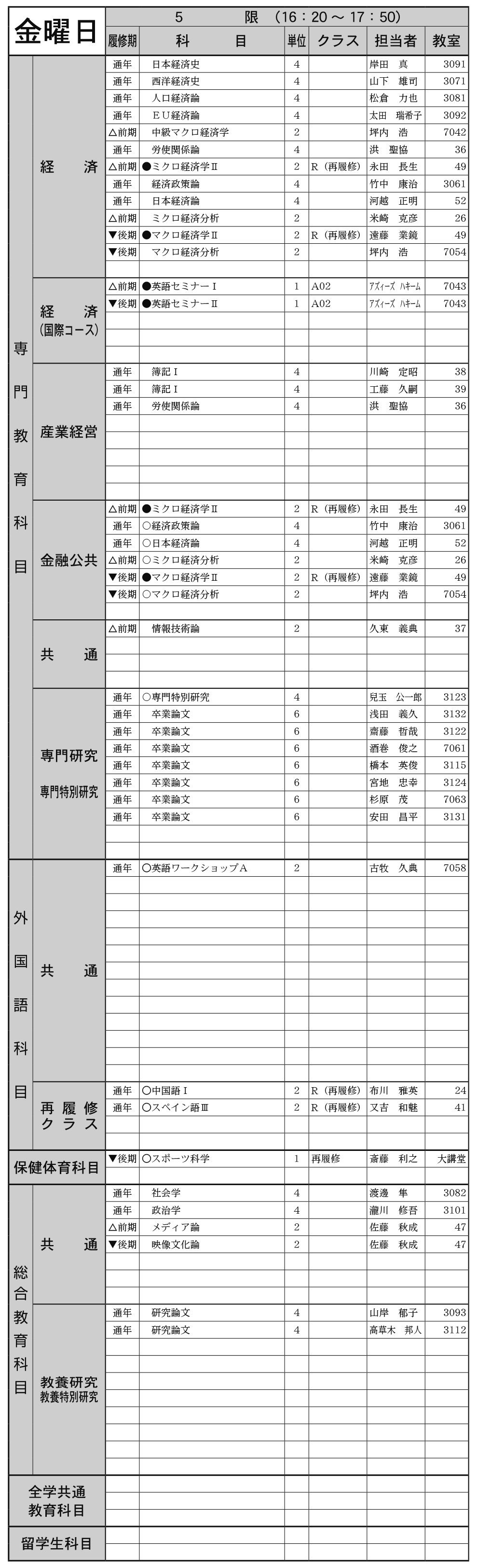 ４年生金曜日５限の画像