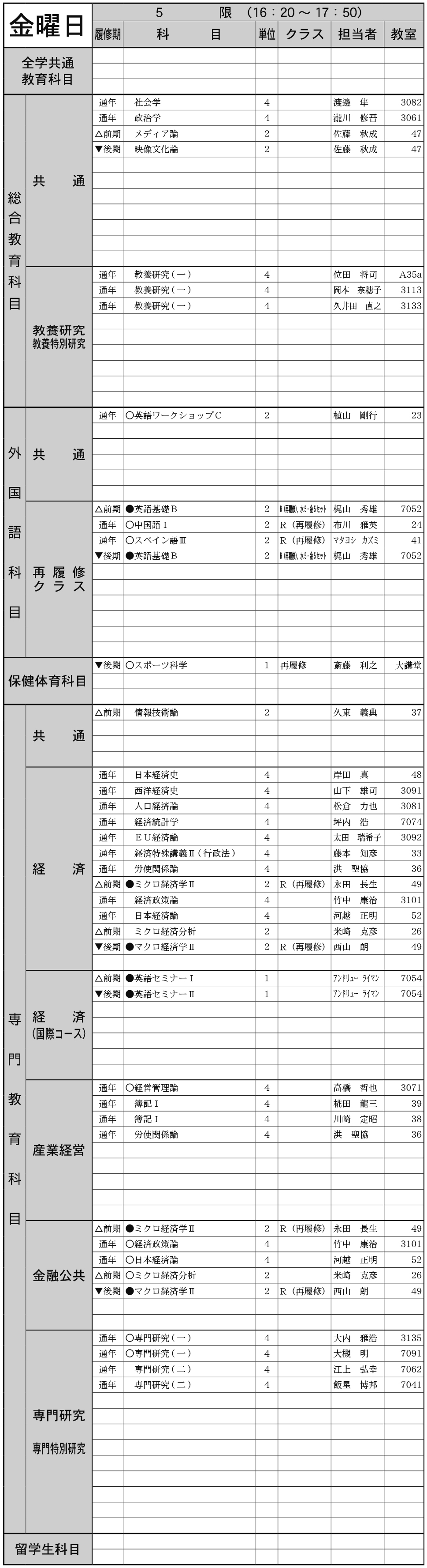 ３年生金曜日５限の画像