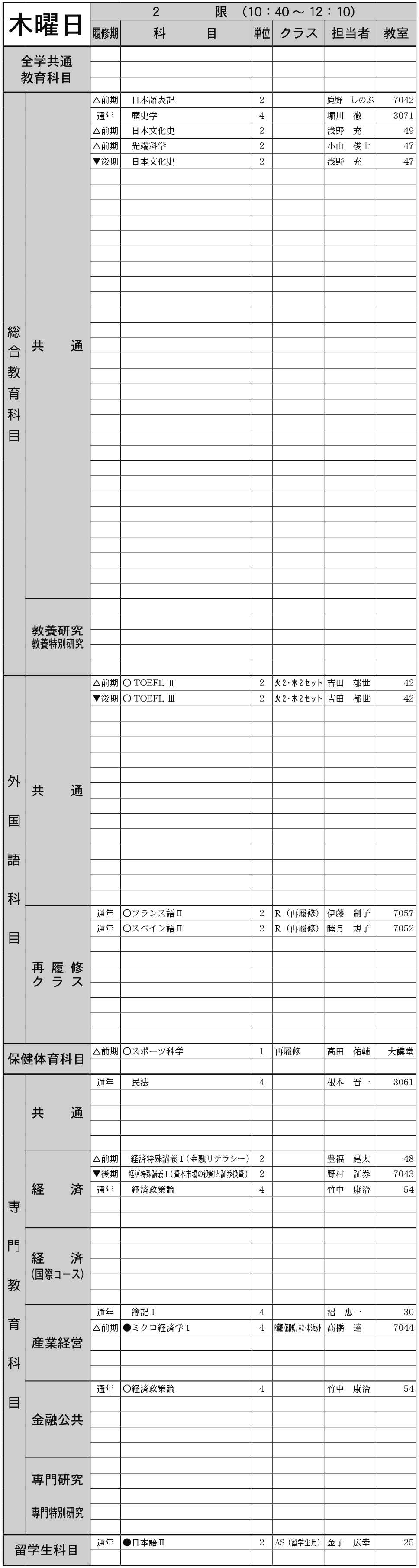 ３年生木曜日２限の画像