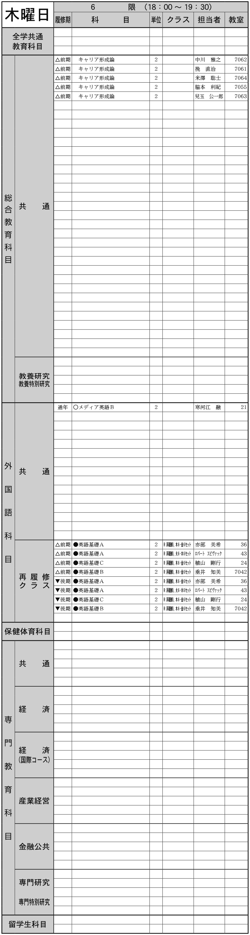 ３年生木曜日６限の画像