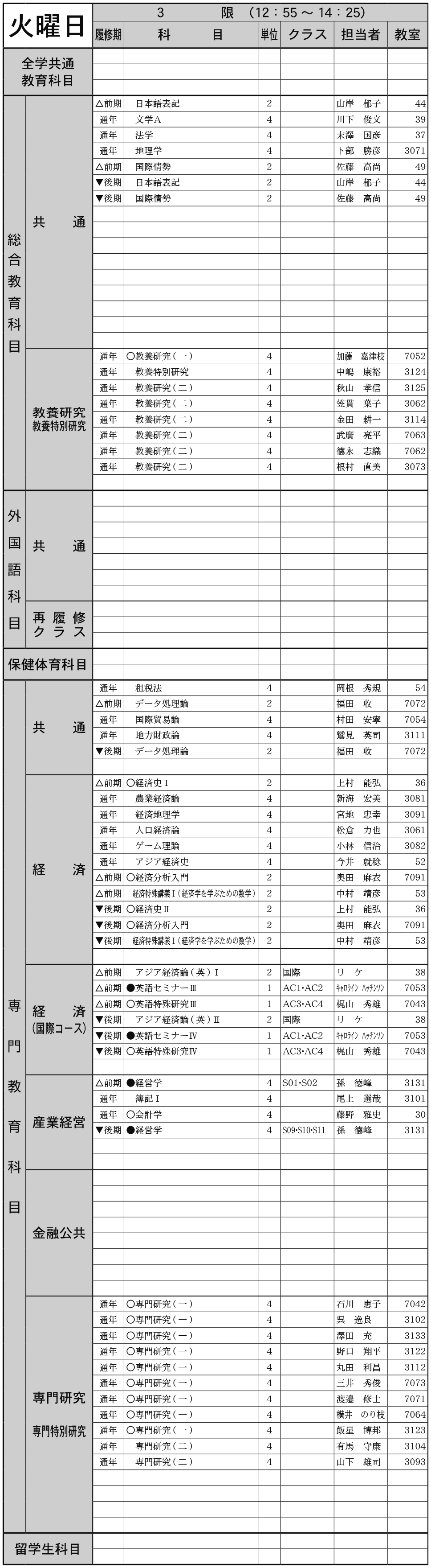 3年生火曜日３限の画像