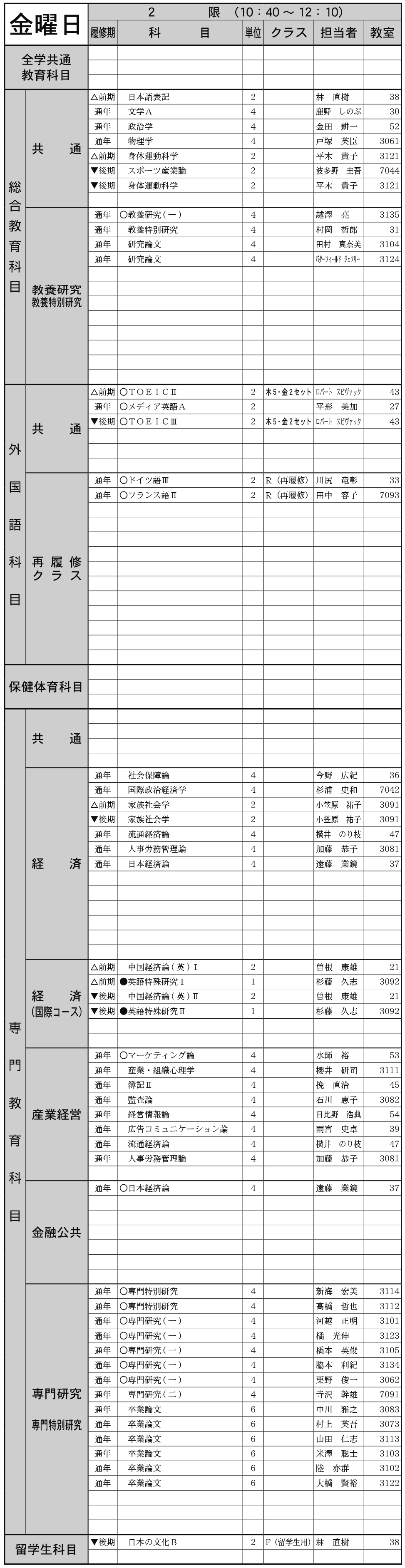４年生金曜日２限の画像