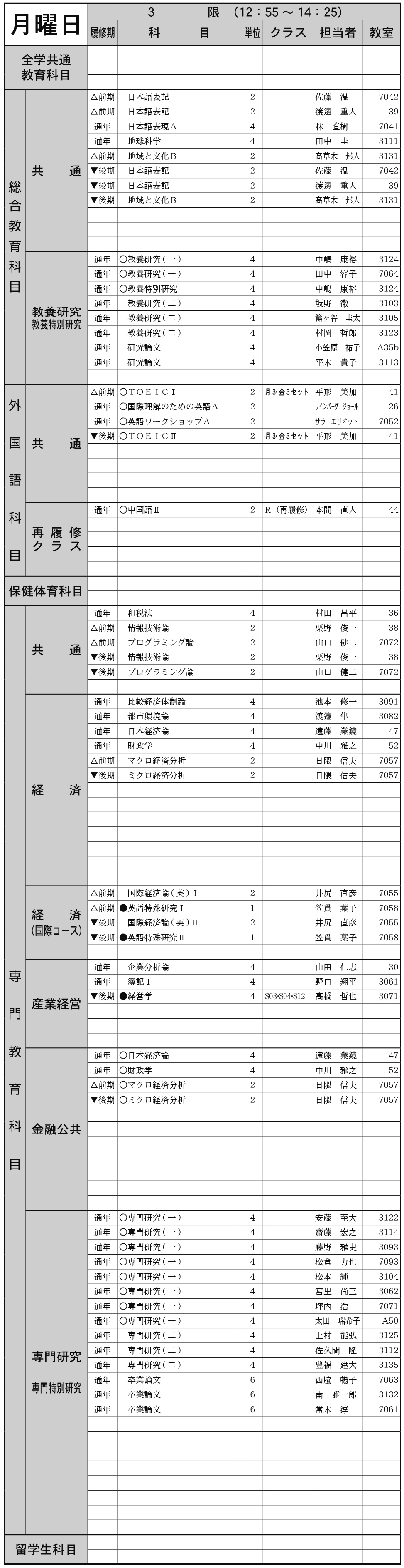 ４年生月曜日３限の画像